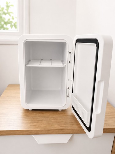 White mini fridge - mini, led