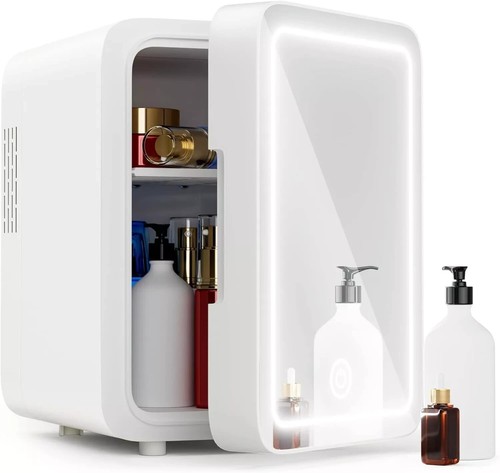 Mini fridge with led - 8l, mirror