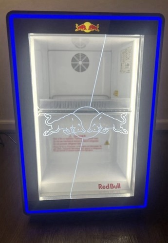 New red bull mini fridge - red,