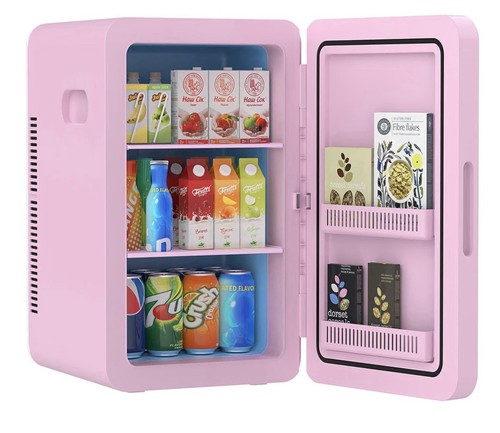 Pink 22l mini fridge - mini, portable