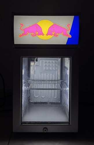 Red bull mini fridge - bull, baby