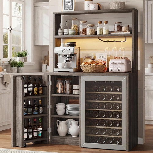 Coffee bar cabinet with fridge - bar,