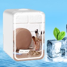 8L Mini Fridge with LED Mirror