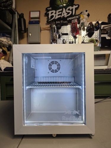 Red bull mini fridge - fridge, small