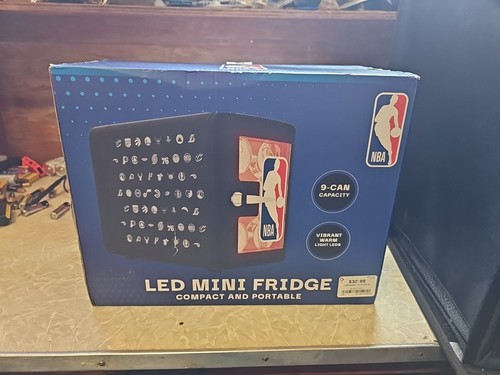 New nba led mini fridge - mini, 9-can