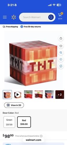 Minecraft tnt mini fridge 7l - tnt,